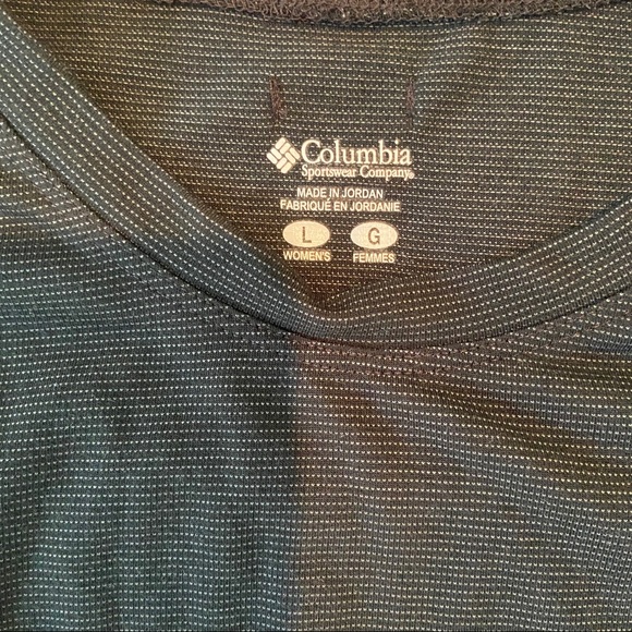 Columbia GRT Omni Dry 3/4 Sleeve Pin Striped Top.  Size Large. EUC. - Picture 7 of 9
